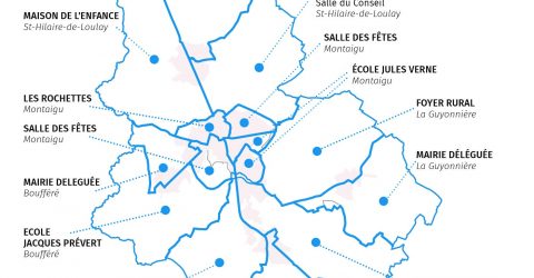 Carte des bureaux de vote Montaigu-Vendée