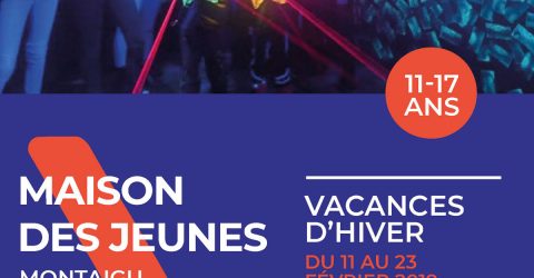 Visuel : couverture programme vacances hiver 2019 - Maison des Jeunes - Terres de Montaigu