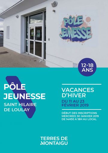 Visuel : couverture - Programme Vacances Hiver 2019 - Pôle Jeunesse - Saint-Hilaire-de-Loulay - Montaigu-Vendée - Terres de Montaigu