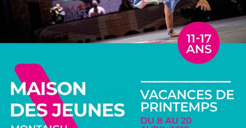 Visuel : Couverture - Programme Vacances Printemps 2019 - Maison des Jeunes - Montaigu-Vendée - Terres de Montaigu