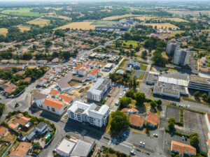 Vue aérienne Hauts de Montaigu Secteur A et Aurore - 06.2023