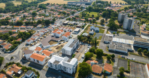 Vue aérienne Hauts de Montaigu Secteur A et Aurore - 06.2023