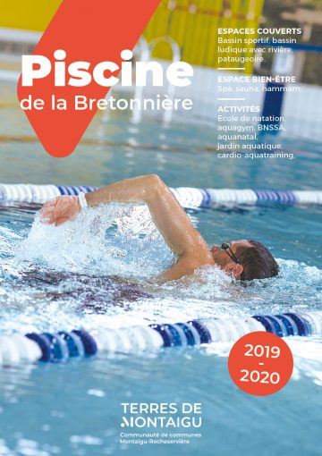 Image : Couverture - Dépliant 2019-2020 - Piscine de la Bretonnière - Terres de Montaigu