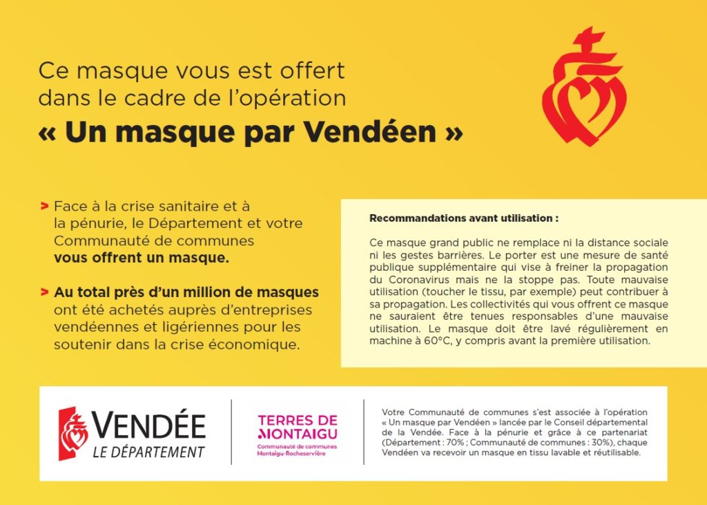 Infographie - Opération "Un masque par vendéen"