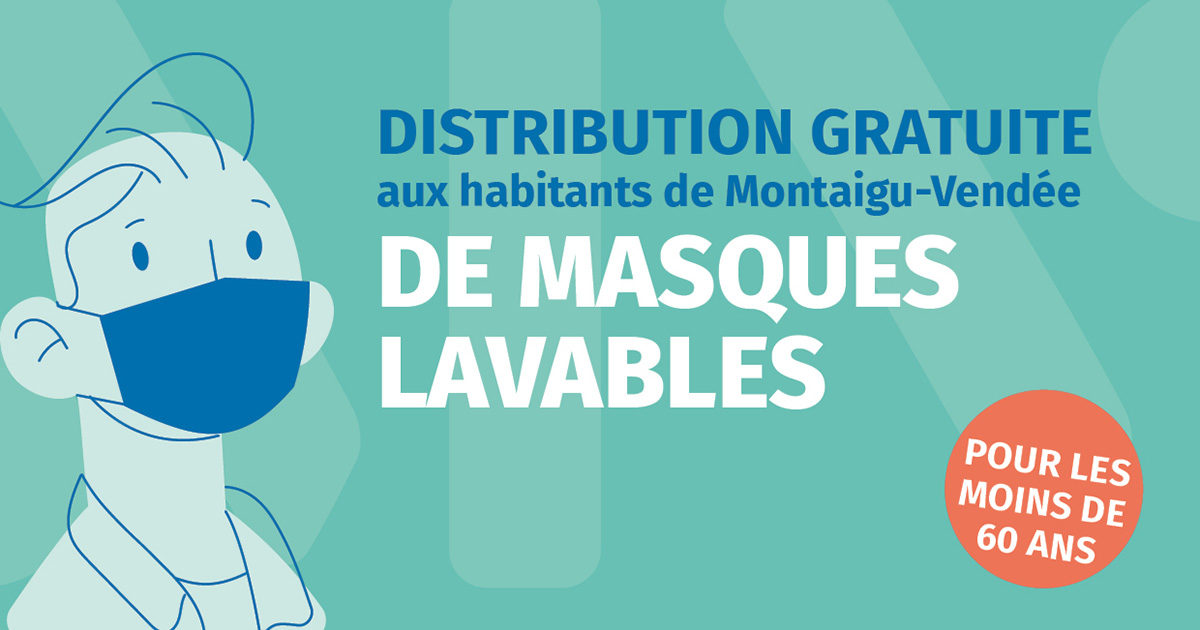 illustration : distribution gratuite de masques aux habitants de Montaigu-Vendée
