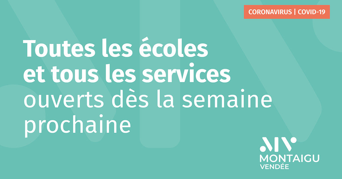 Illustration : réouverture des écoles et services de Montaigu-Vendée au 12 mai