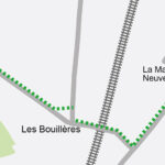 Plan : chemin piétonnier des Bouillères, Boufféré