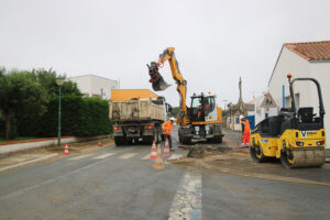 Photo travaux de voirie rue du calvaire, La Guyonnière, Montaigu-Vendée