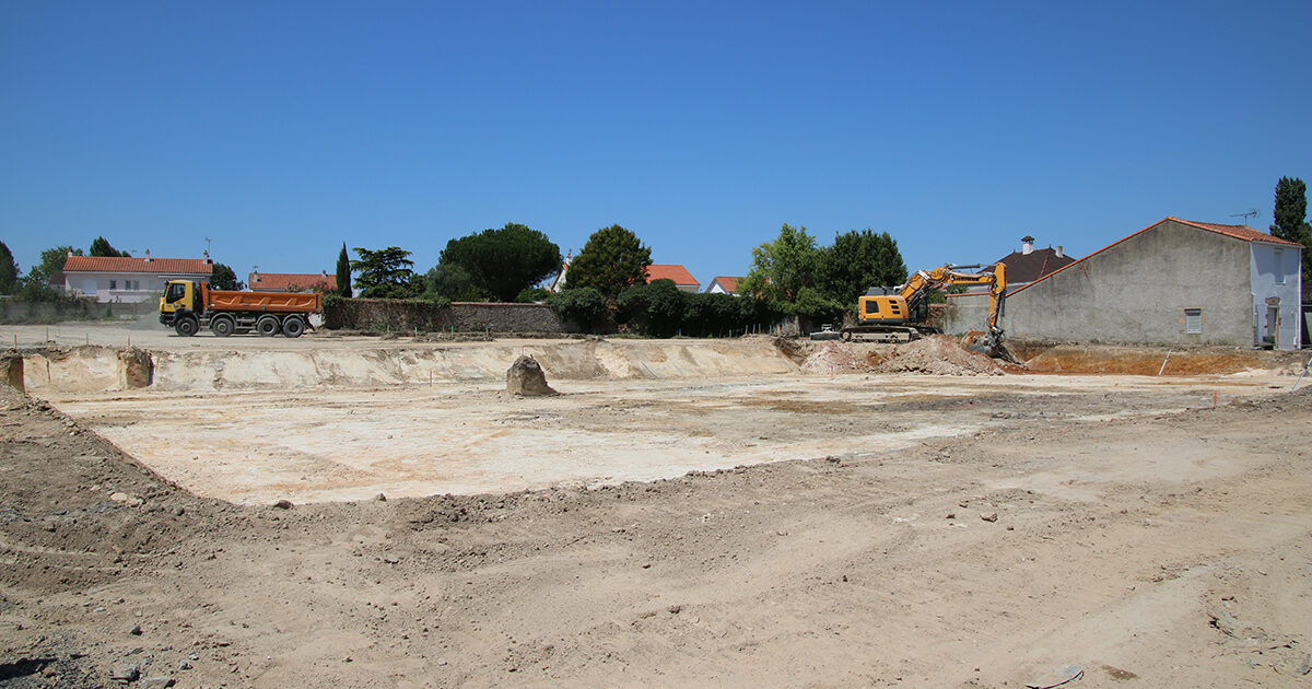 Photo : démarrage des travaux - les jardins du chemin neuf - Saint-Hilaire-de-Loulay - Montaigu-Vendée