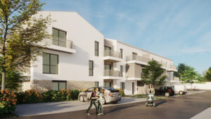 Vue 3D du futur programme immobilier Les Jardins du Chemin Neuf - Saint-Hilaire-de-Loulay - Montaigu-Vendée