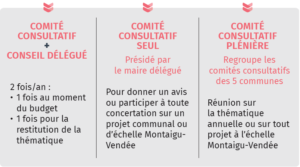 Schéma du fonctionnement des comités consultatifs