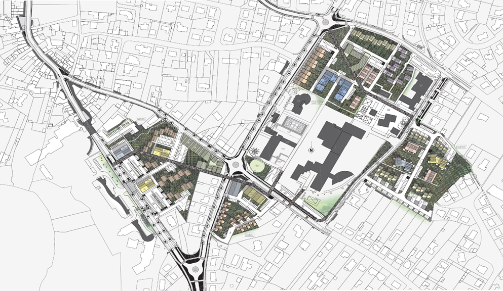 Plan : aménagement des Hauts de Montaigu - Juillet 2017