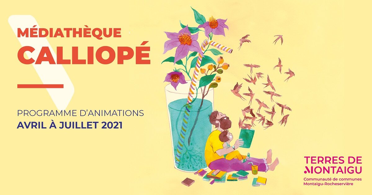 Visuel du programme d'animations de la médiathèque Calliopé