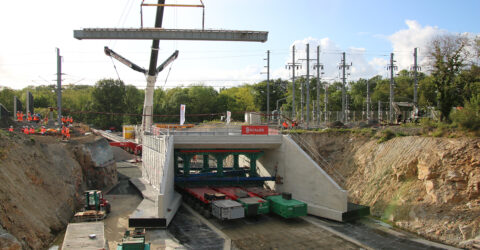 Opération coup de poing mai 2021 : mise en place du pont-rail