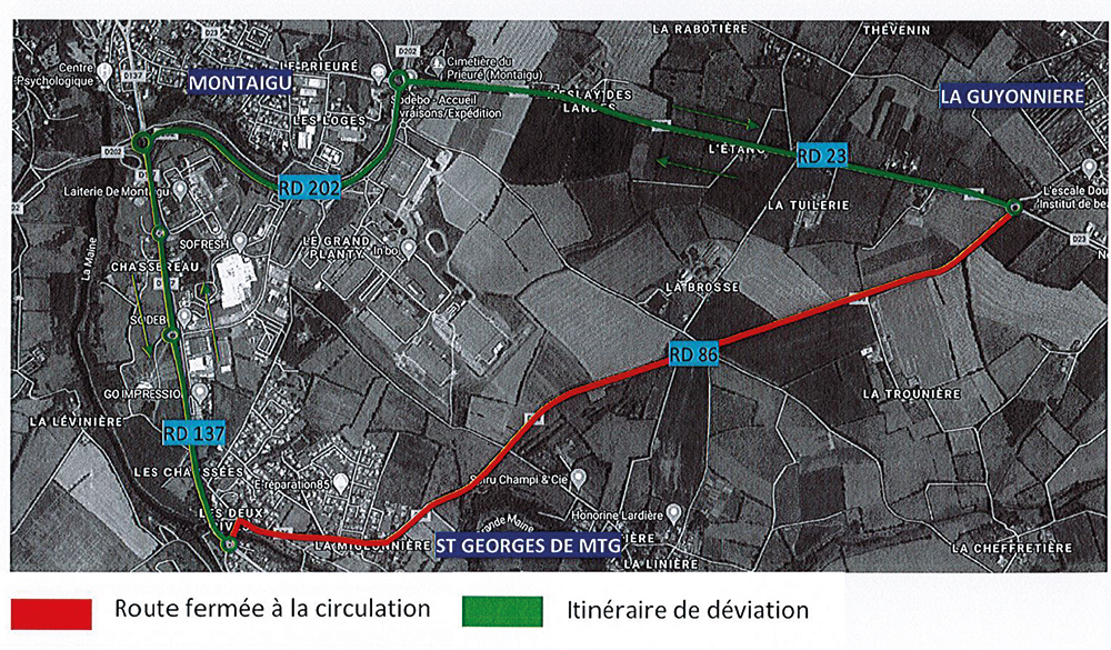 Plan : travaux mai 2021 - RD86