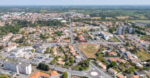 Vue aérienne du futur quartier des Hauts de Montaigu - Montaigu-Vendée