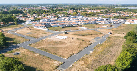 Vue aérienne lotissement Les Amphores - Boufféré