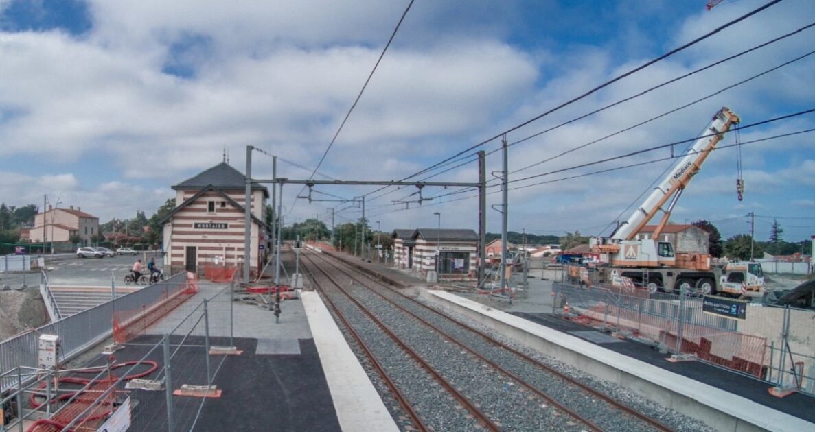 Gare Montaigu-Vendée - suppression de la passerelle aout 2021