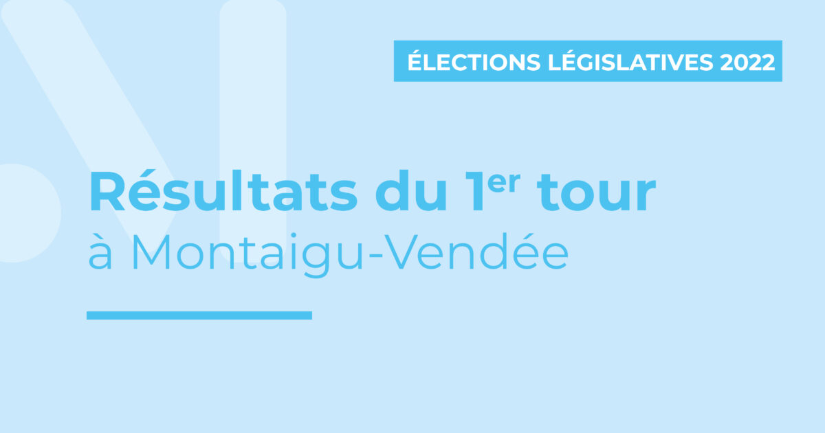 Visuel : résultats premier tour élections législatives Montaigu-Vendée