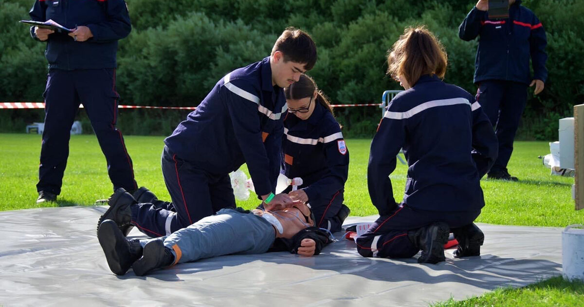 Photo : jeunes sapeurs-pompiers de Montaigu-Vendée. Crédit : CIS Montaigu-Vendée