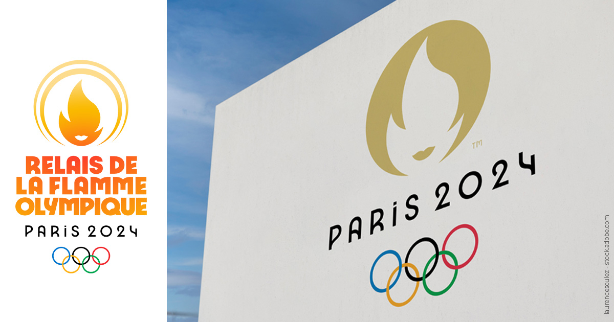 Visuel flamme olympique JO 2024 - Montaigu-Vendée