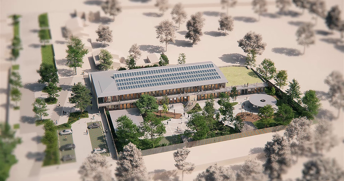 Vue 3D - Groupe scolaire Jules Verne - Crédit Barré-Lambot Architectes - Montaigu-Vendée